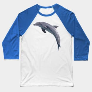 Leaping Bottlenose Dolphin Baseball T-Shirt